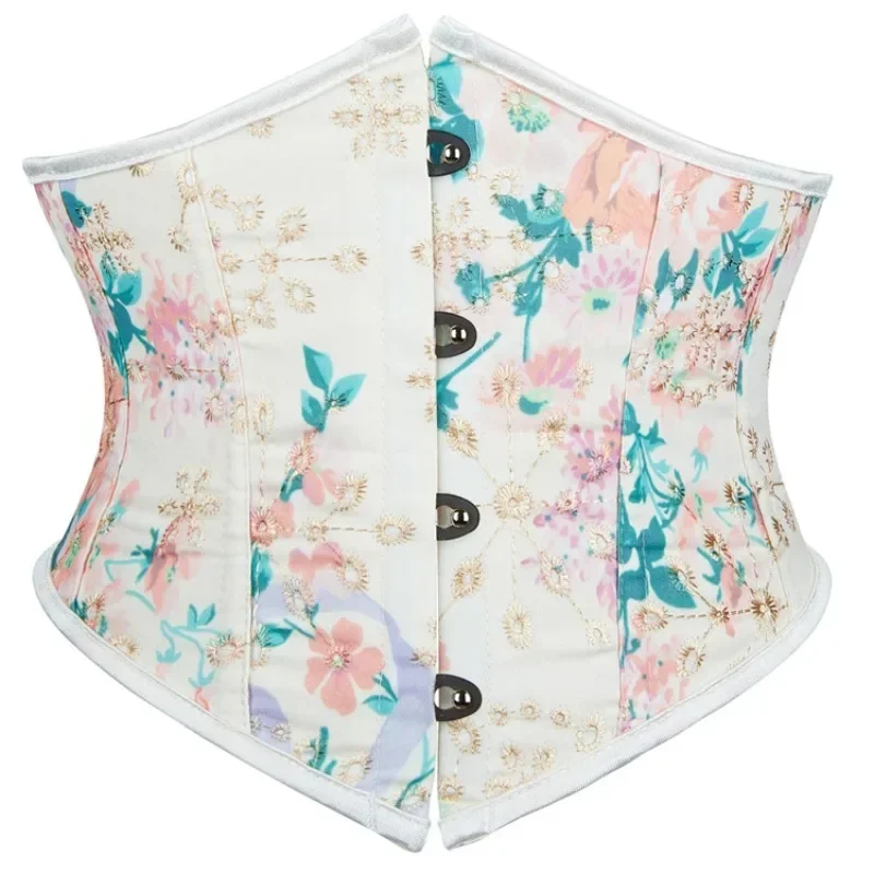 

Underbust Corset Sexy Women's Underwear Waist Slimming Body Shaper Bustier Top Floral Lace-up Korsett Shapewear Corselet Belt