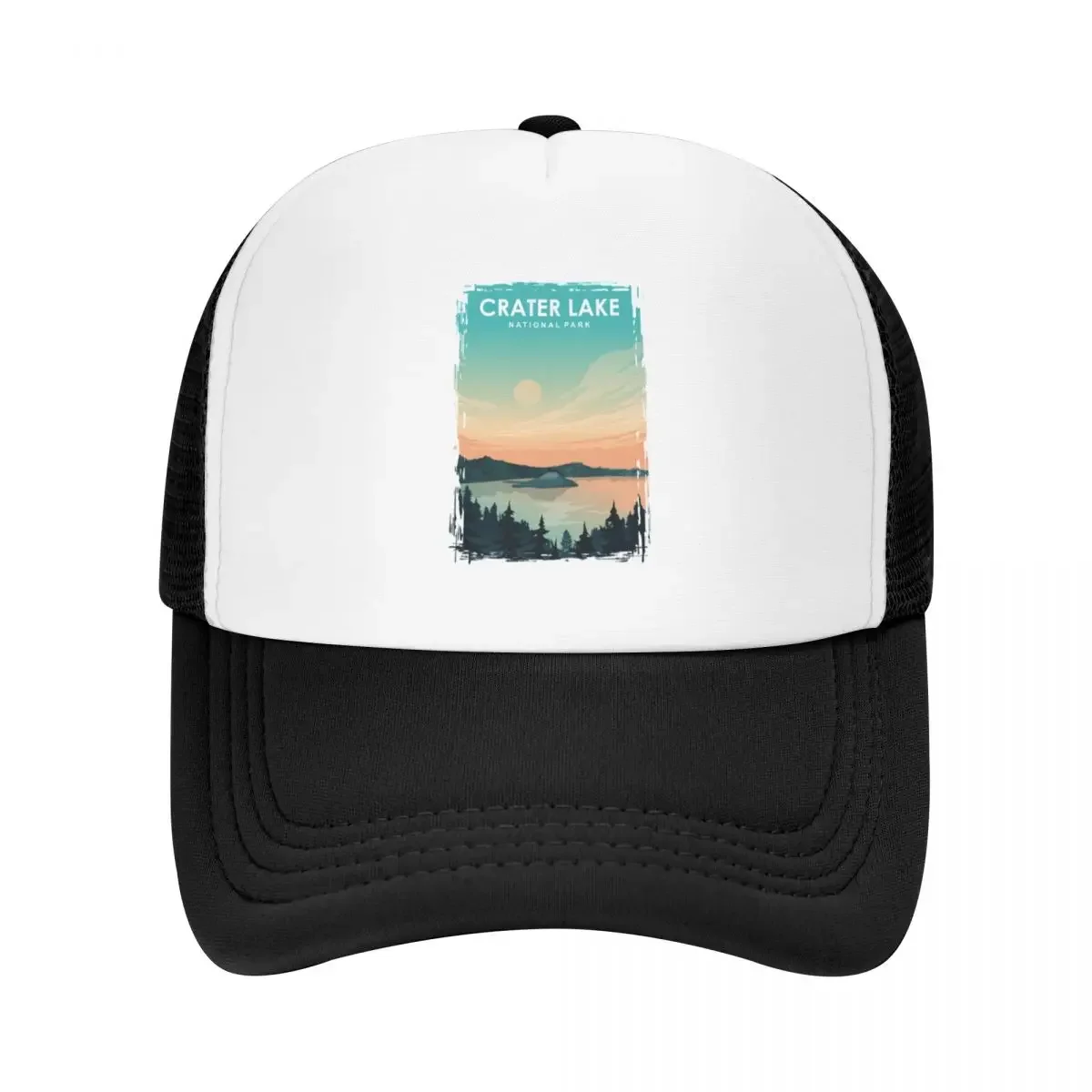 Crater Lake National Park Travel Poster Baseball Cap foam party Hat western Hat Mens Caps Women's