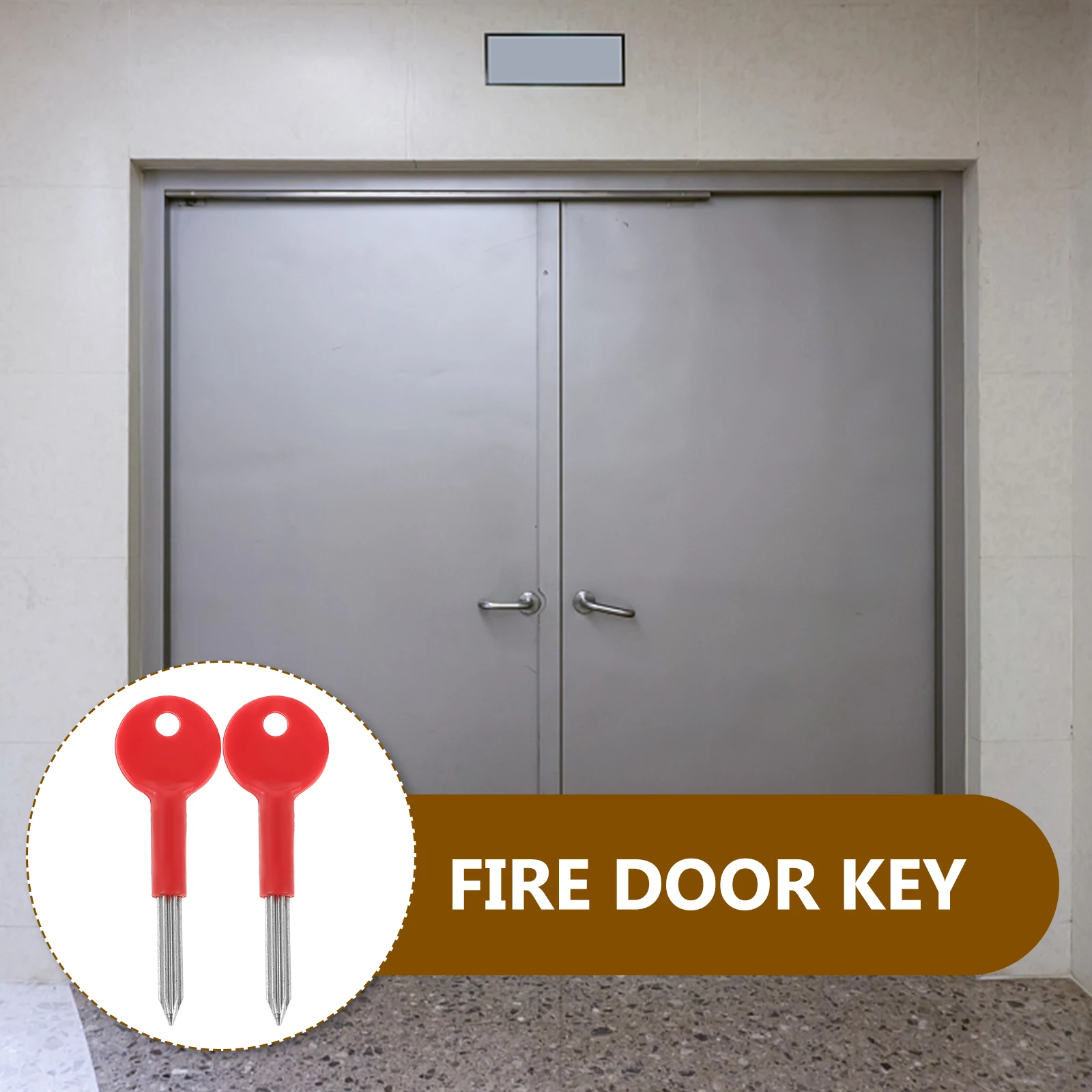 

2pcs for Lock Commercial Pipeline Security Cylinder For Fire Door Keys Replacement Fire Door Red Color