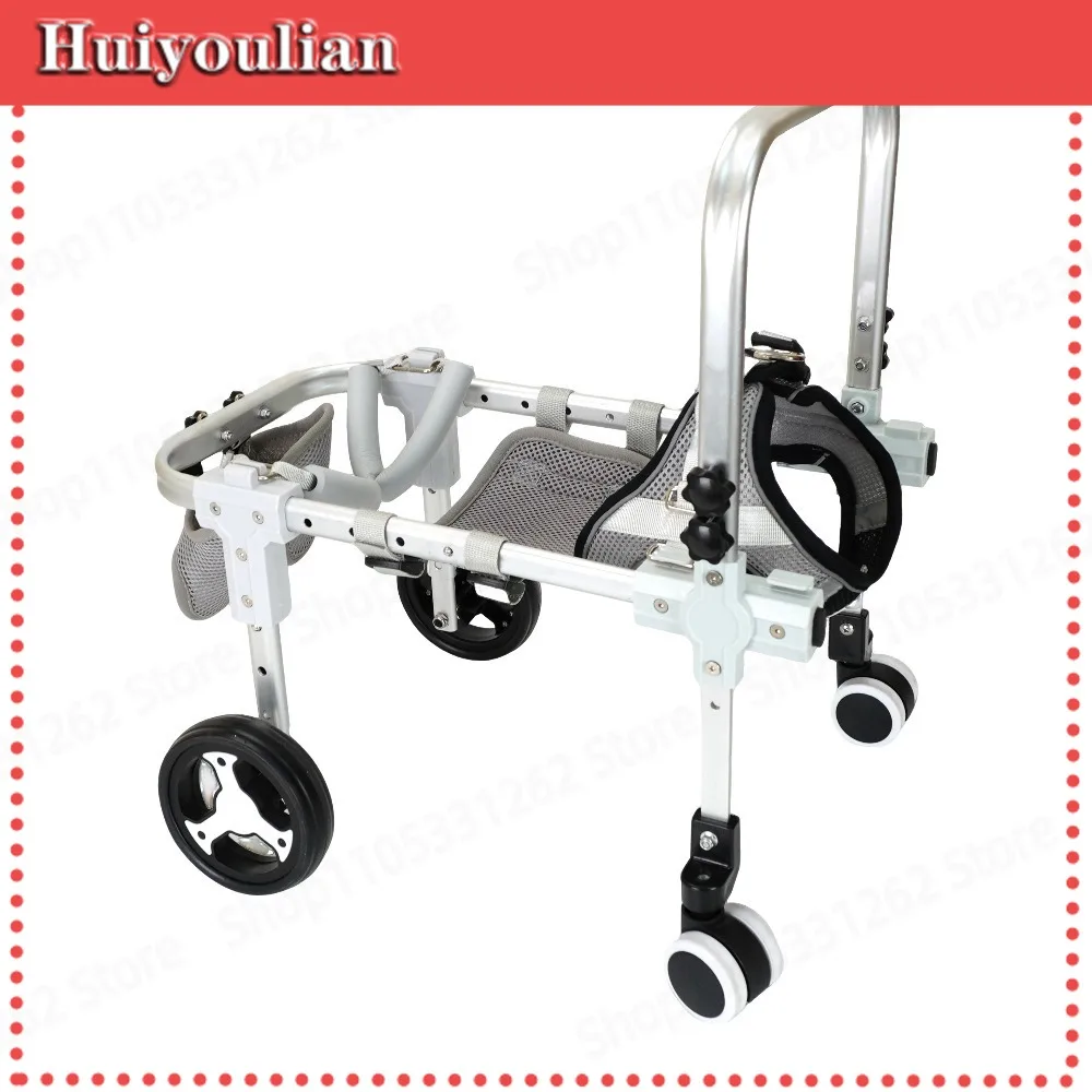 Dog Wheelchair for Elderly Disabled Pets Rear Leg Support Rehabilitation Walker Four Wheel Mobility Cart Adjustable