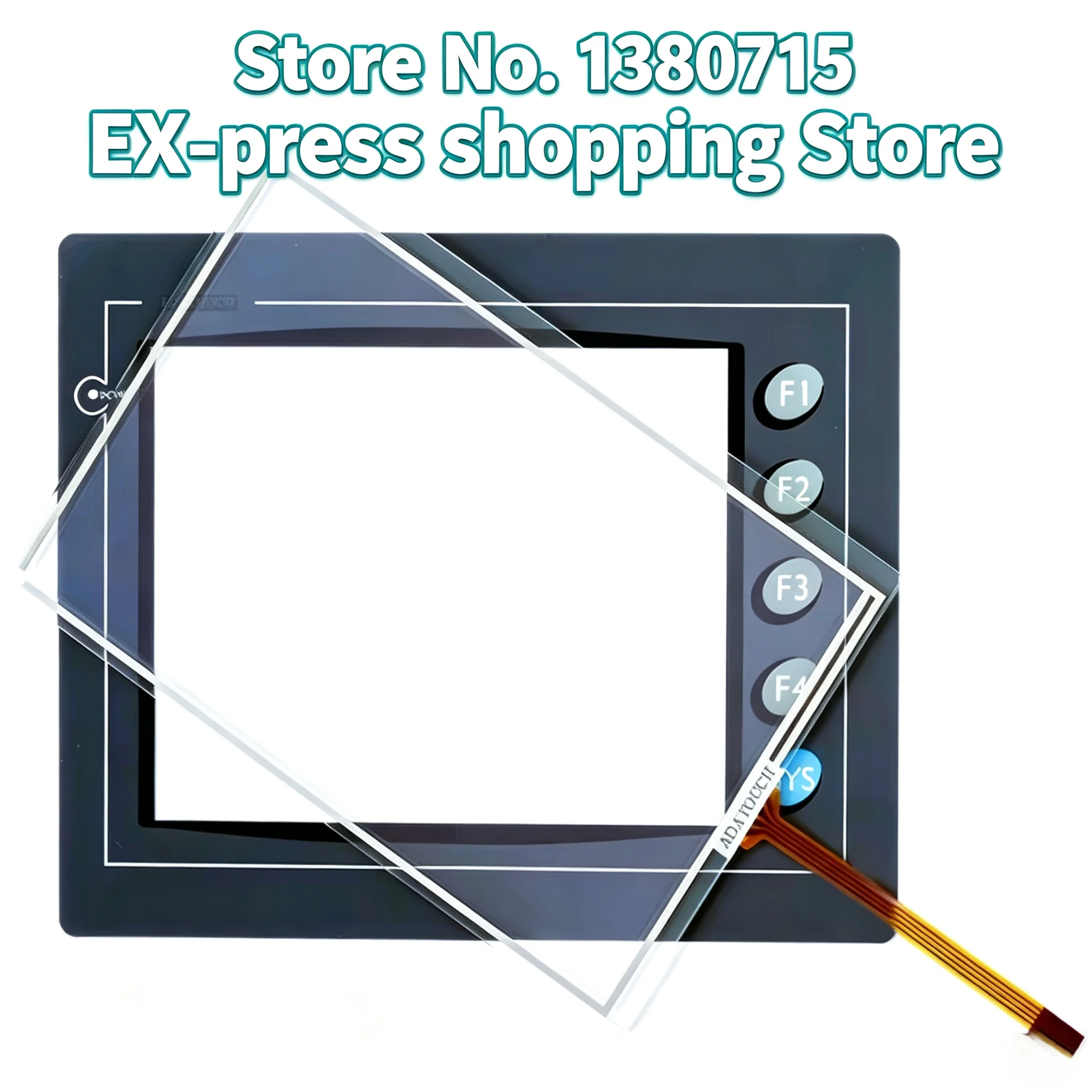 Touch Screen Digitizer Glass With Overlay Label Replacement For 10505 1301‑480 D TTI 6702 Unit