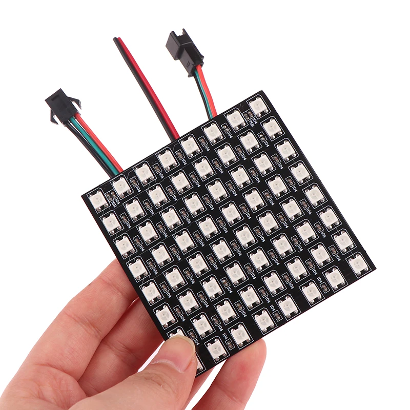 5V WS2812B Led Module 8x8 Small Screen Matrix Pixel Diode Backlight Individually Addressable Led DIY Display Board