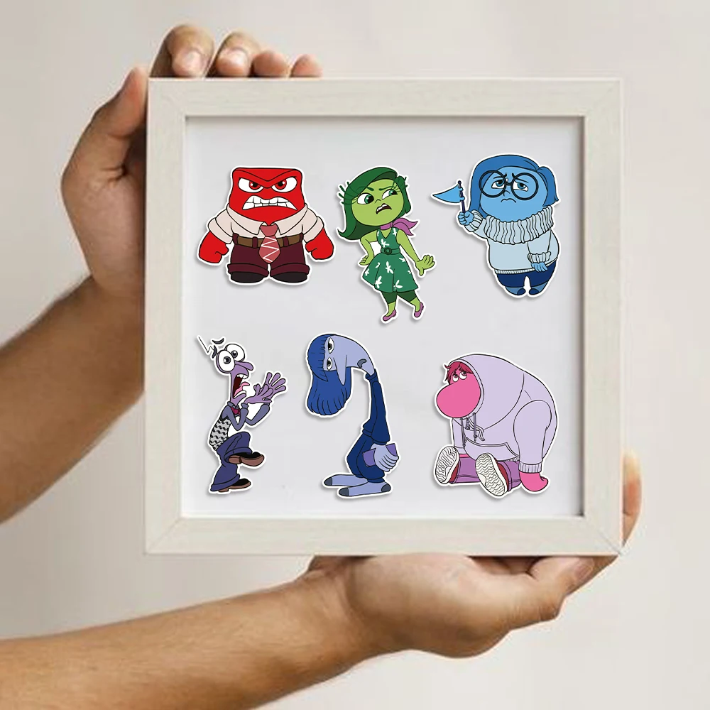 8/16/32pcs Disney Inside Out Puzzle Sticker DIY Phone Laptop Luggage Skateboard Make A Face Assemble Sticker Fun for Kids Gift﻿