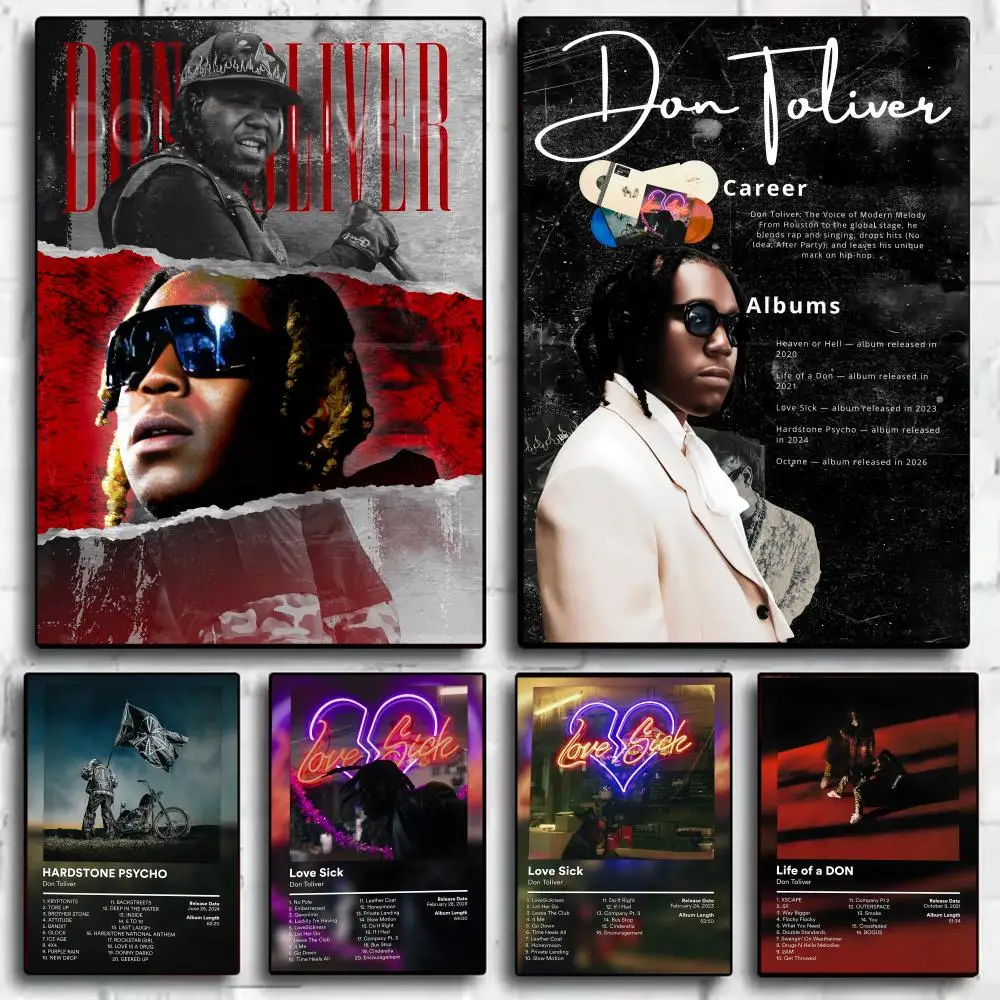 Don T-Toliver Cloud Rap Trap Poster Home Living Bed Room Bar Hallway Sticky Wall Art Printing Waterproof Aesthetic Decor