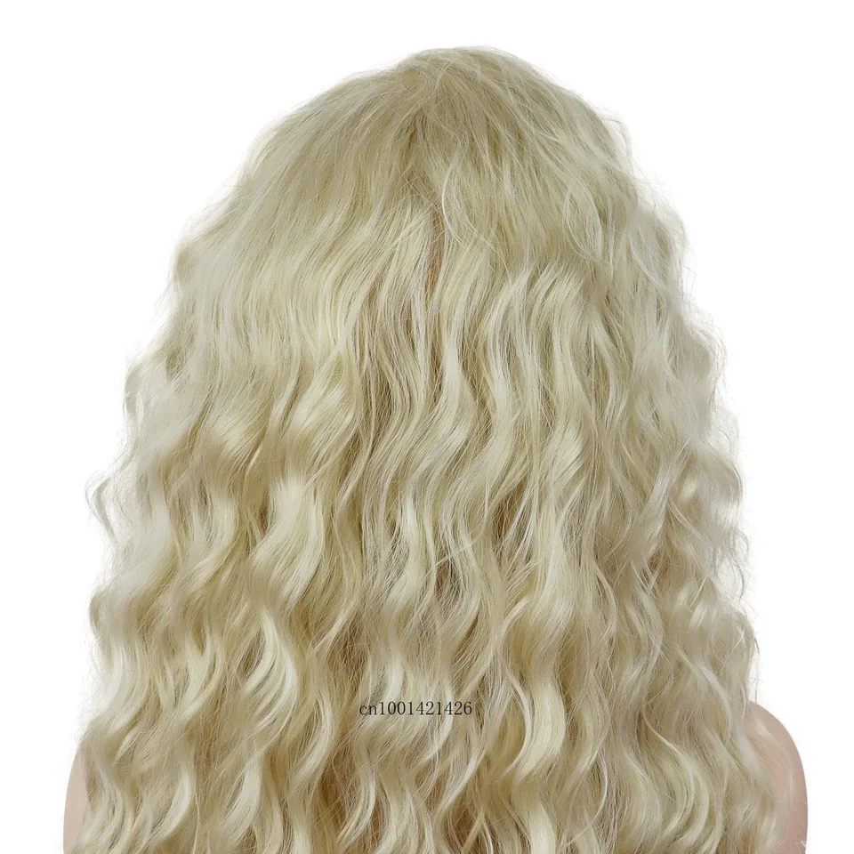 Perruque Lace Front Blonde Blanche 26" Ondulée Naturelle - SERENEWIG Pour Femmes, Cosplay, Drag Queen, Fêtes