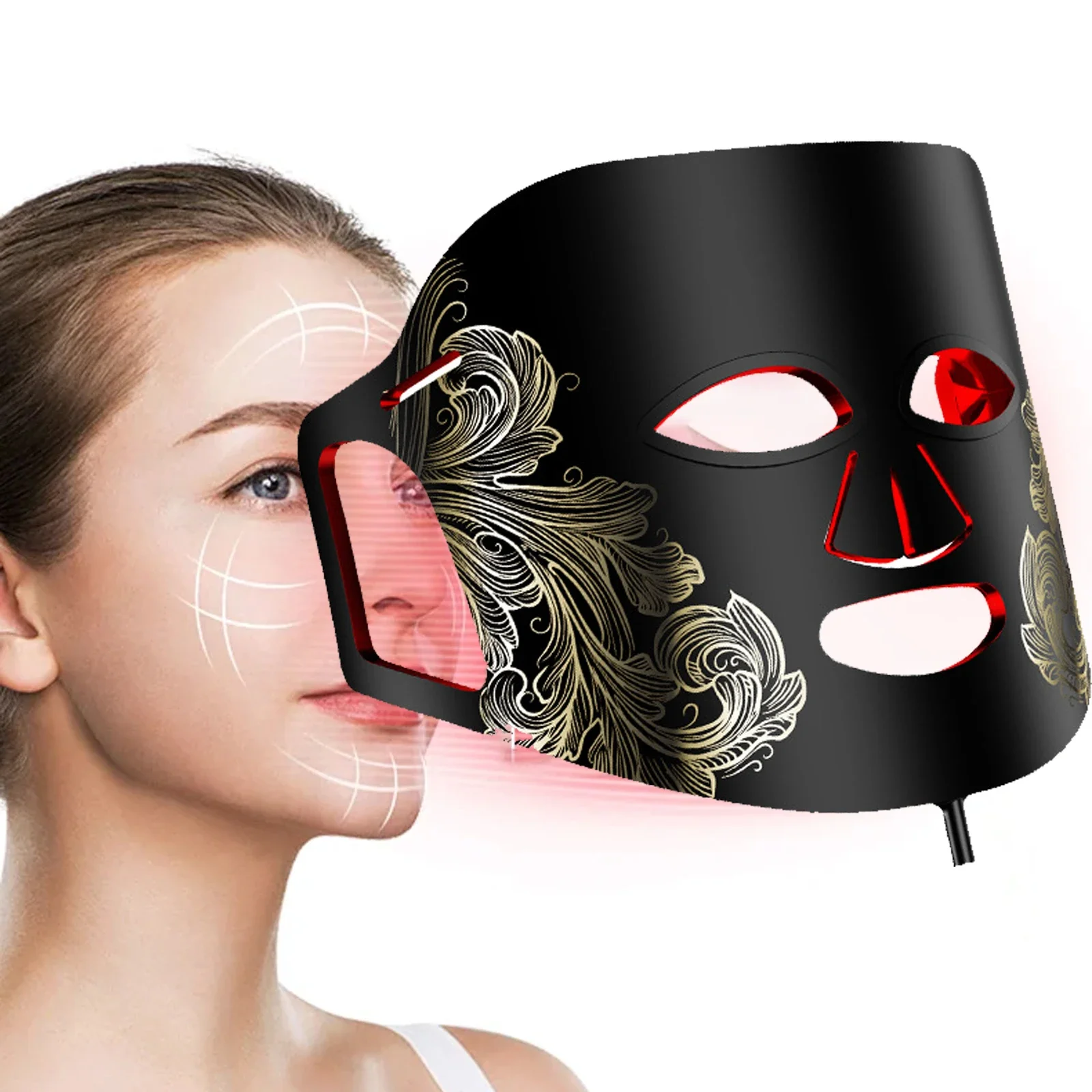 silicone-led-facial-neck-mask-red-light-therapy-photonic-flexible-beauty-skin-care-device-for-facial-treatment