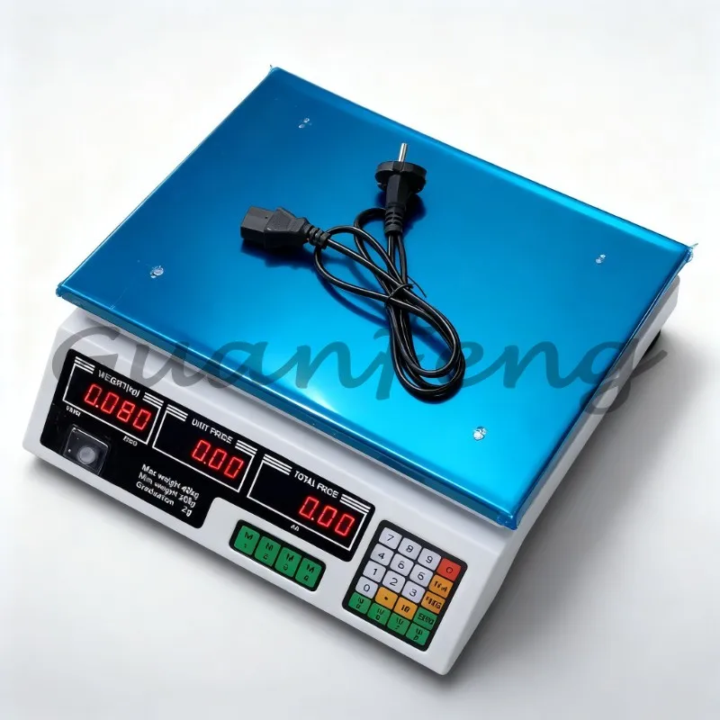 40KG commercial electronic price calculation scale, LCD backlit digital price scale