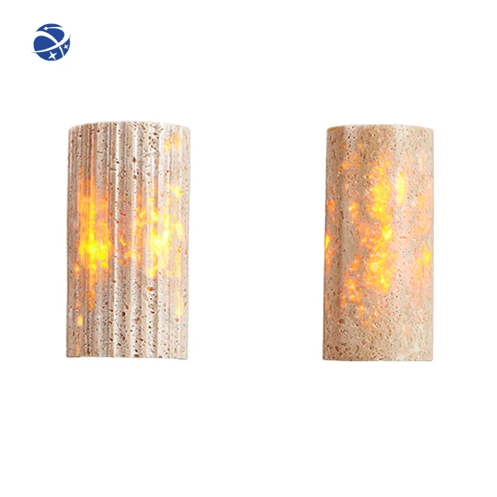 YYHC Natural Travertine Waterproof Wall Light Sconce Led Wall Lamp Outdoor Decorative Modern Waterproof Outdoor Wall Lamps