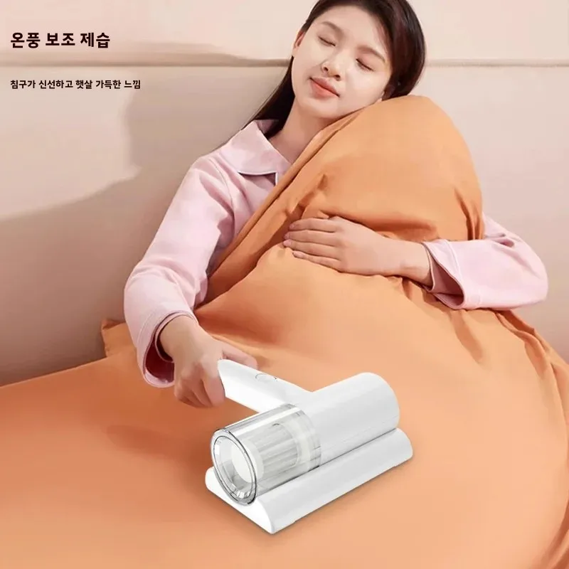 UV-C 살균 무선 핸디형 진공청소기, HEPA 필터 및 온풍 건조기, 침구 및 소파용 효율적인 먼지 진드기 제거기 썸네일 4