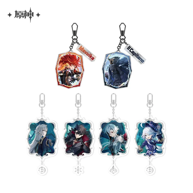 Sunsyea Genshin Impact Official Merch miHoYo Original Authentic Theme Series Keychain Pendant Arlecchino Furina Mavuika Capitano