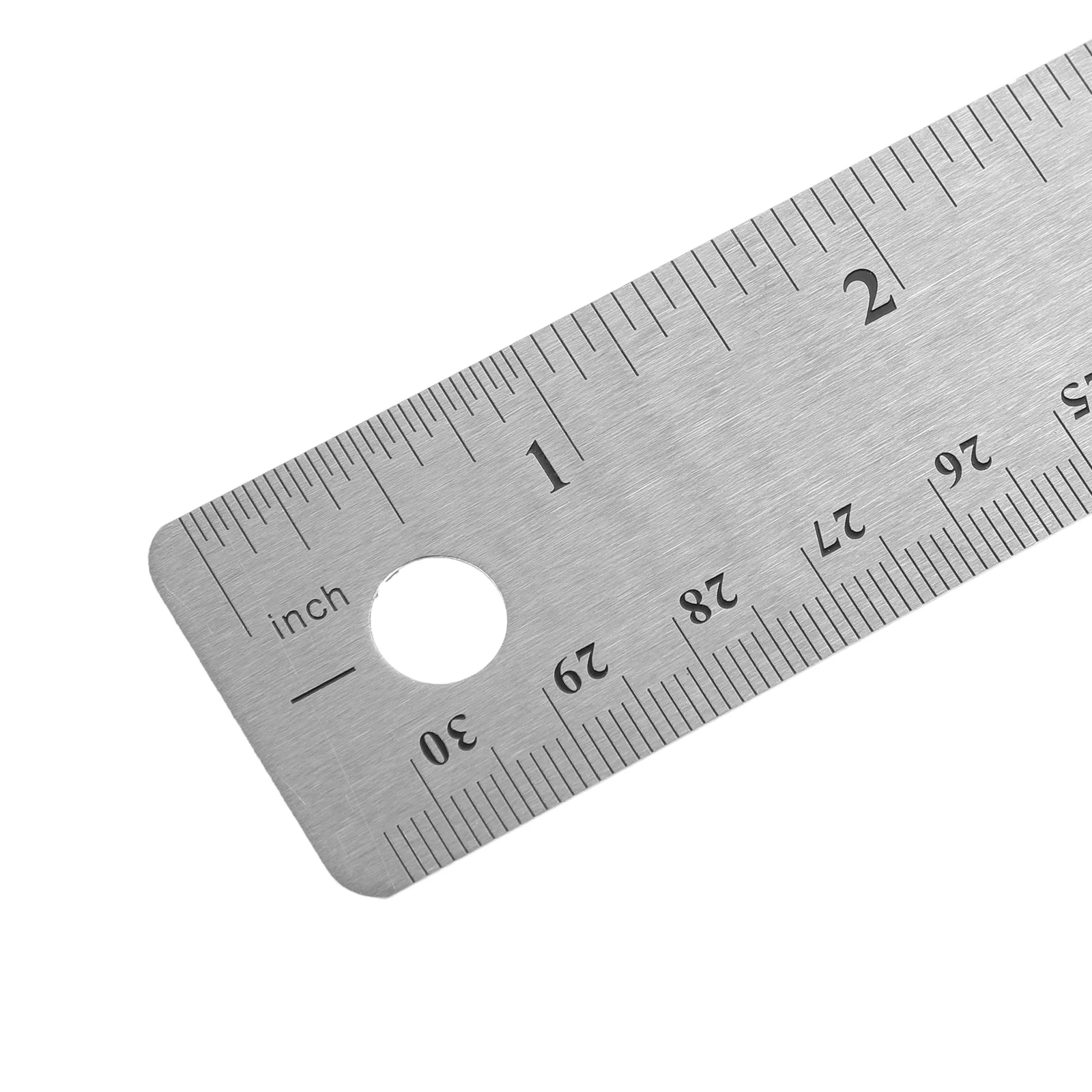 2 Pcs Cork Stainless Steel Ruler Precision Measuring Tool Scale Back Rulers Wooden Backing Straight Student Machinist