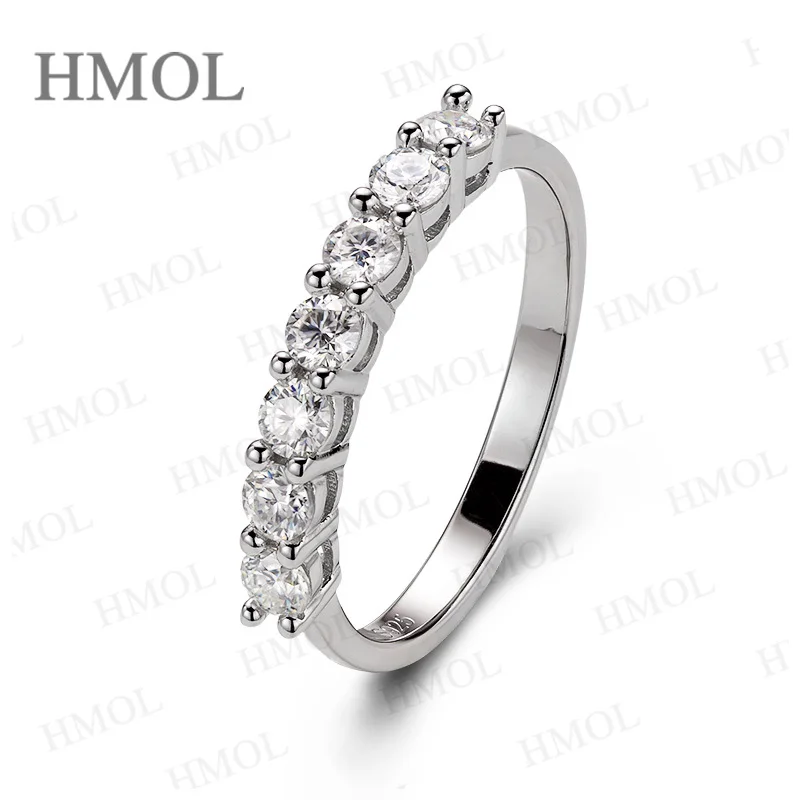 

925 Sterling Silver Women’s Eternity Ring with Round Moissanite Stones Wedding Band Perfect Anniversary or Birthday Gift Jewelry