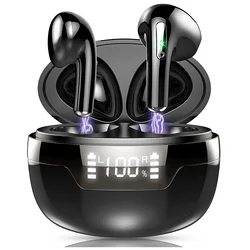New Bluetooth 5.4 Earphones J97 Wireless Headphones LED TWS With Dual Microphone Earpiece CVC8.0 Noise Cancel Headsets Earbuds