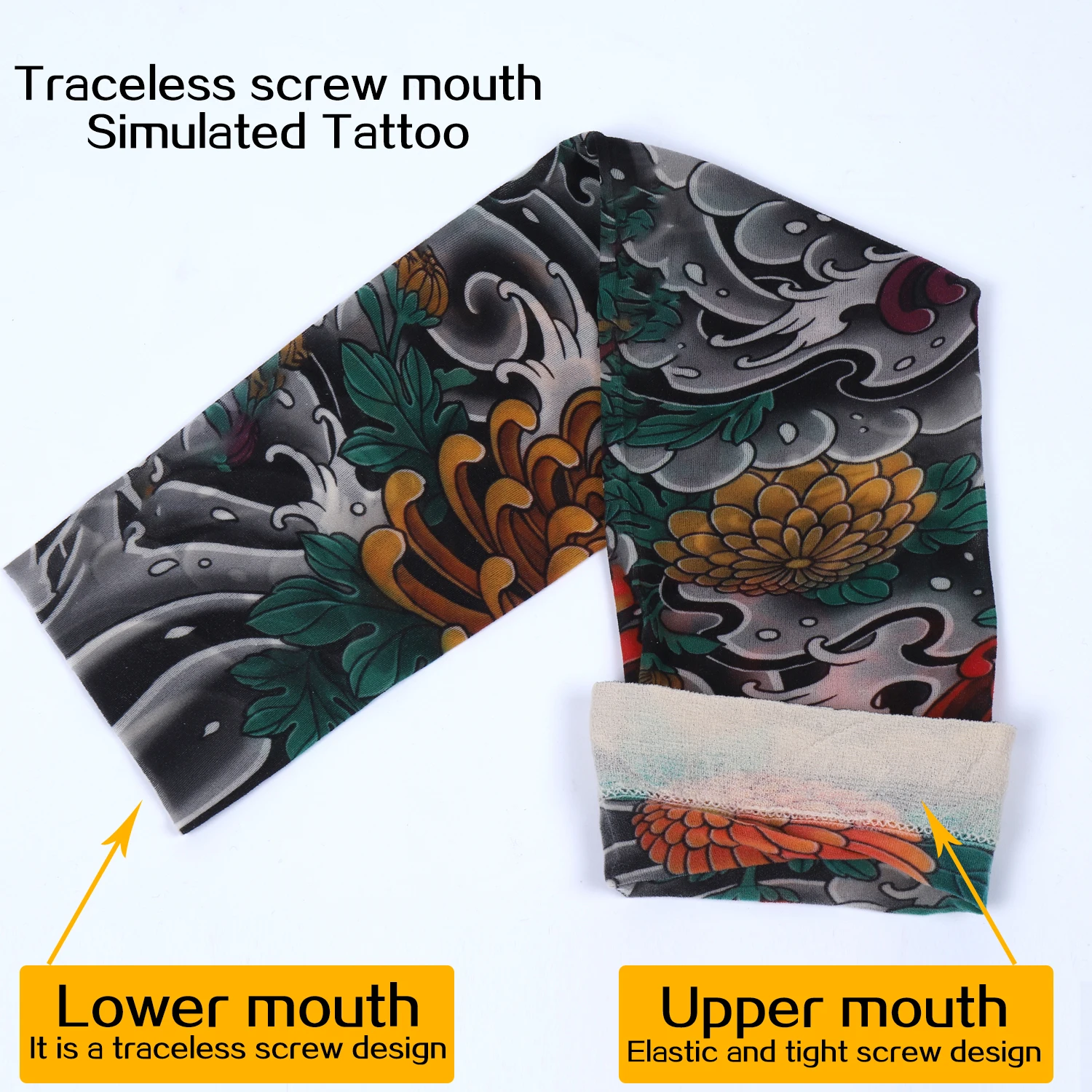 1 Pair Ultra thin seamle Tattoo Flower Arm For Men Women Cool Travel Cycling Elastic Scratch Resistant Arm Sleeves Accessorie image 4