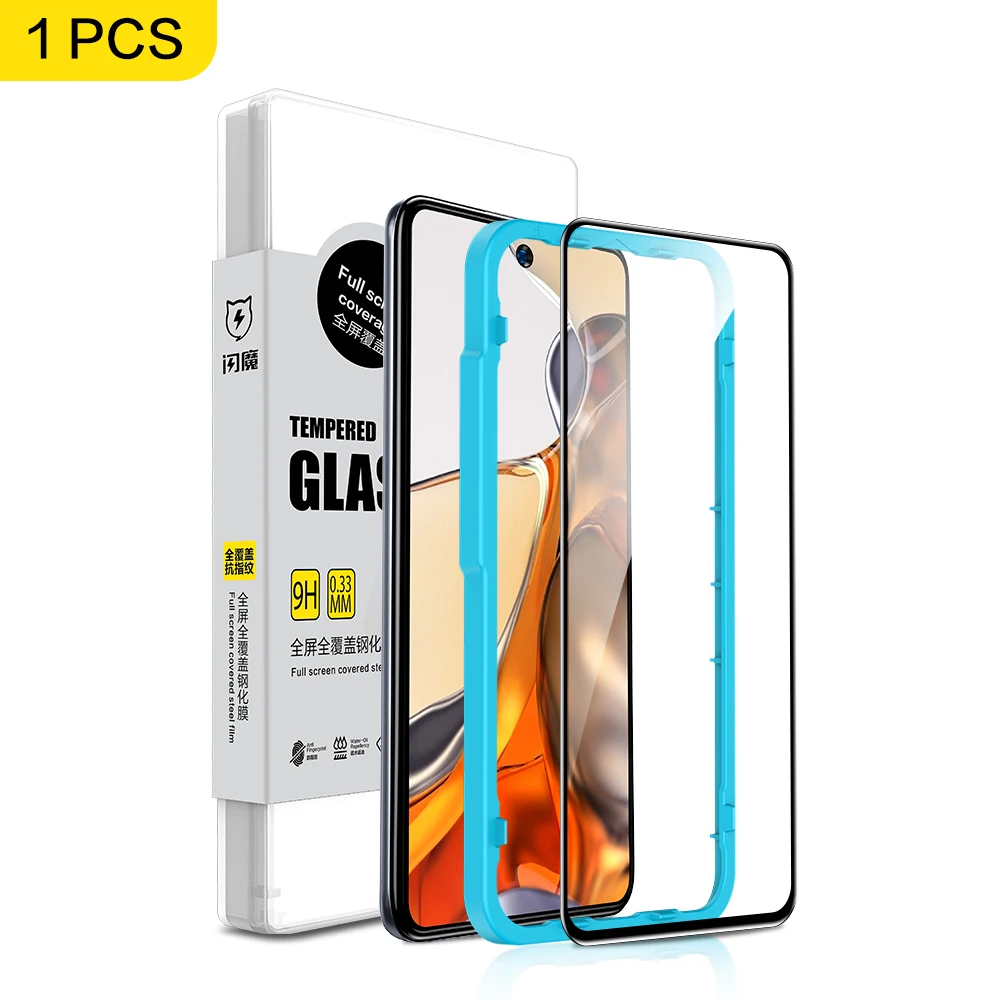 SmartDevil HD Full Cover Displayschutzfolien für Xiaomi Mi 14 13T 11T 12T Pro 10T Lite gehärtetes Glas Anti-Fingerabdruck klar
