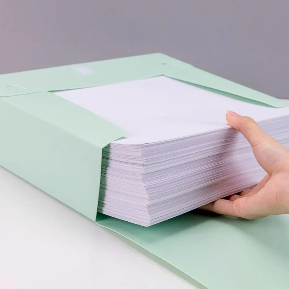 Multifunctional A4 File Organizer Box Thickened Dustproof Desktop Storage Box PP Plastic Morandi Color File Paper Organizer