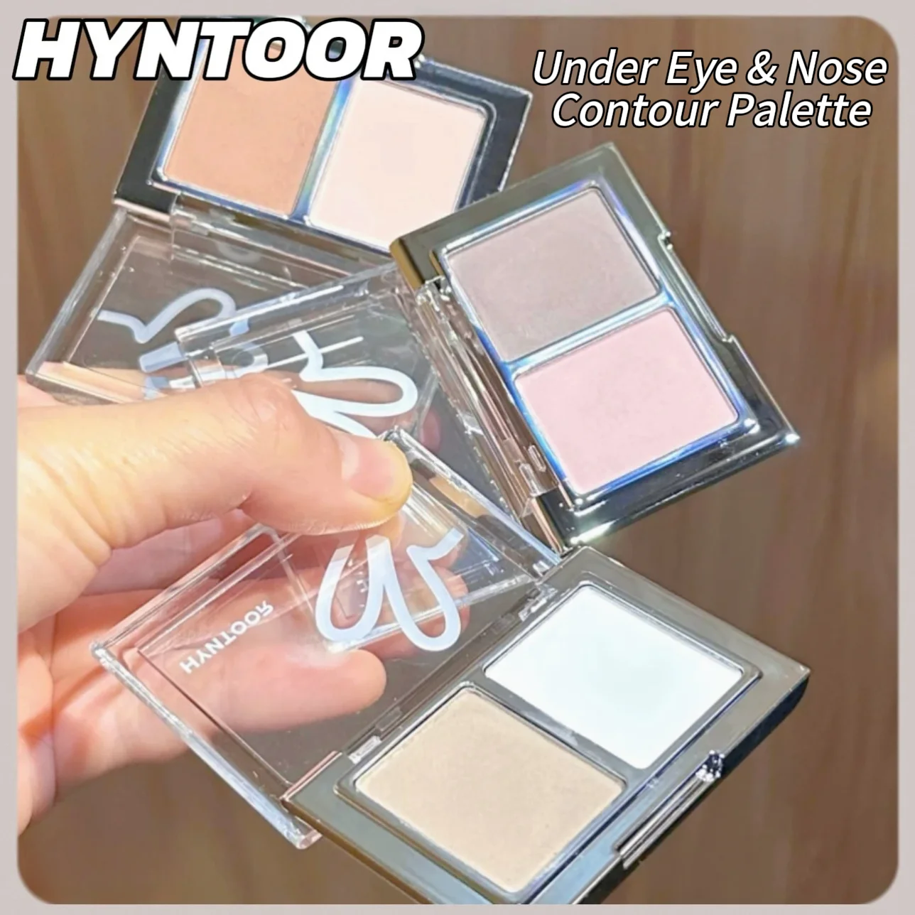 HYNTOOR Multi-function Makeup Palette Facial Shading Nose Shadow Highlight Eye Corner Lower Lash Line Cosmetics