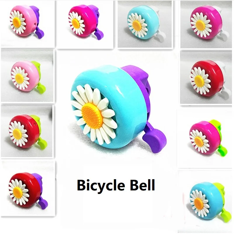 Multi-color bicicleta Bell para crianças, Margarida flor, chifres bicicleta, meninas ciclismo anel, alarme para guidão, liga de plásticos, quente,