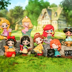 Disney Princess Fairy Town Series Blind Box Cute Snow White Petunia Ariel Mystery Box Tabletop Decoration Doll Toys Girl Gifts