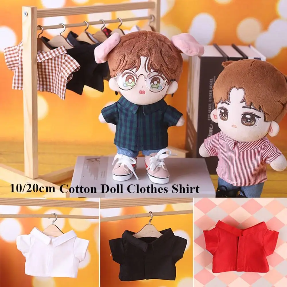 New Fashion Doll Clothes For 10/15/20cm Doll T-shirt Multicolors Doll Hoodies Cute Doll Outfit DIY Doll Accessories