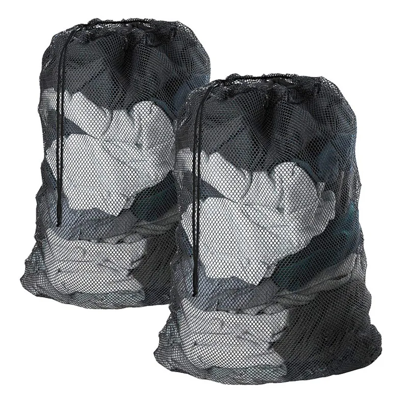 Large 60x90cm Mesh Laundry Bag with Drawstring Anti-Deformation & Anti-Snagging Washing Bag for Clothes Solid Color Design