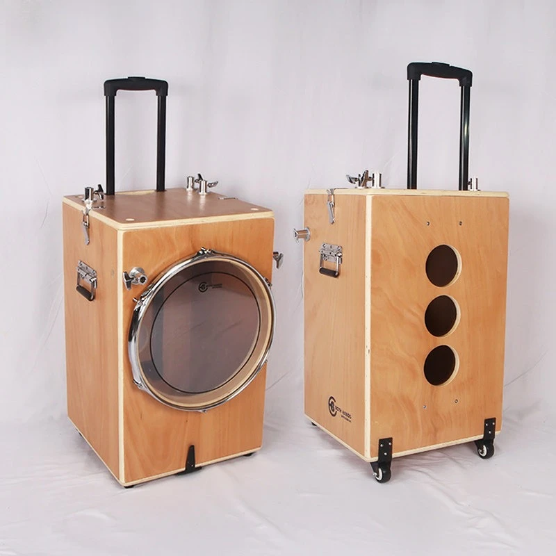 No Assembly Street Cajon Drum Portable Travel Drum Set For Busking Professional Wood Box Drum Hand Percussion