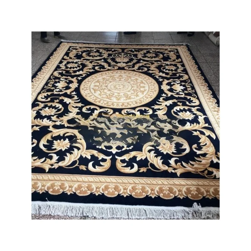 

Moroccan retro geometric carpet hand-woven, wool blend, large living room carpet, non-slip and wear-resistant, exotic