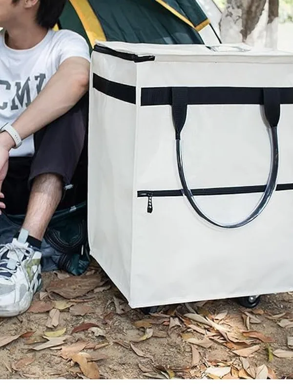 

Large Capaci op Bag with Wheels Handheld Multi-Functional Foldable Universal Wheel Laundry Basket Cam Bag