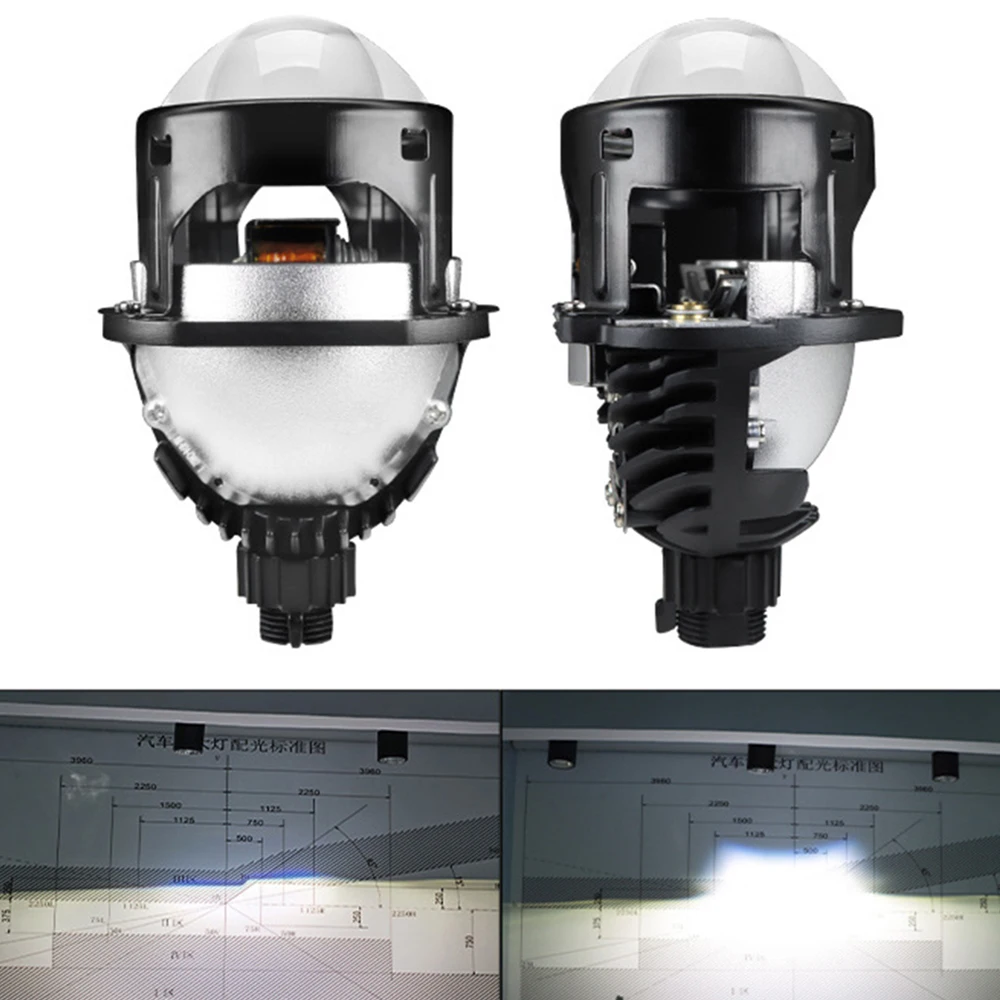 Lampy Led H4 H7 Bi Mini projektor do reflektora Led 9005 9006 9007 H1 H13 1.8 cala 2.0 cala reflektor Len światło dla samochodów