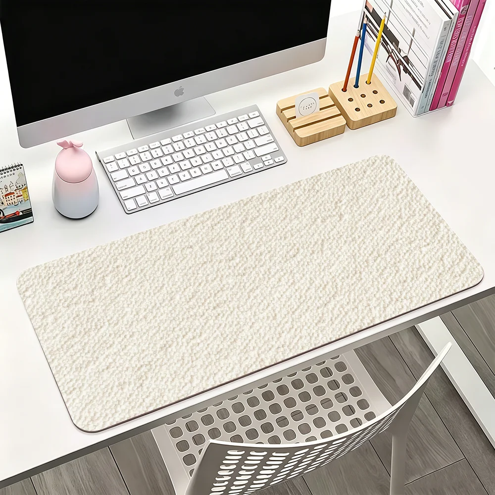 Cotton and Linen Rubber Mouse Pad For Office Gaming And Keyboards Non-Slip Large Waterproof