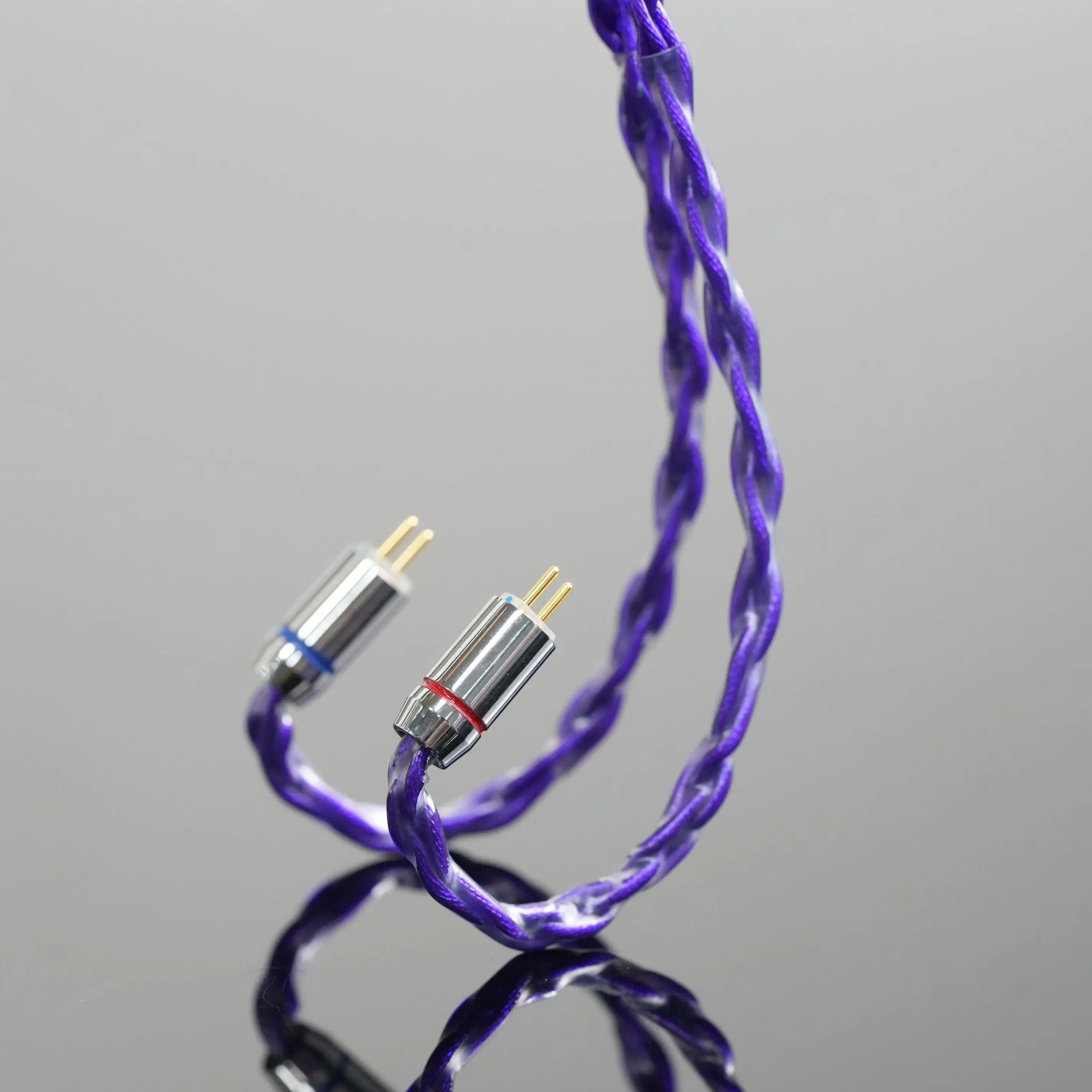 XINHS-117 8-ядерный темно-фиолетовый серебряный провод из фольги 0,78 мм2 контакта QDC TFZ MMCX подходит для TFZ LIVE 1PRO Starsea Snow Edition Aria ZAX