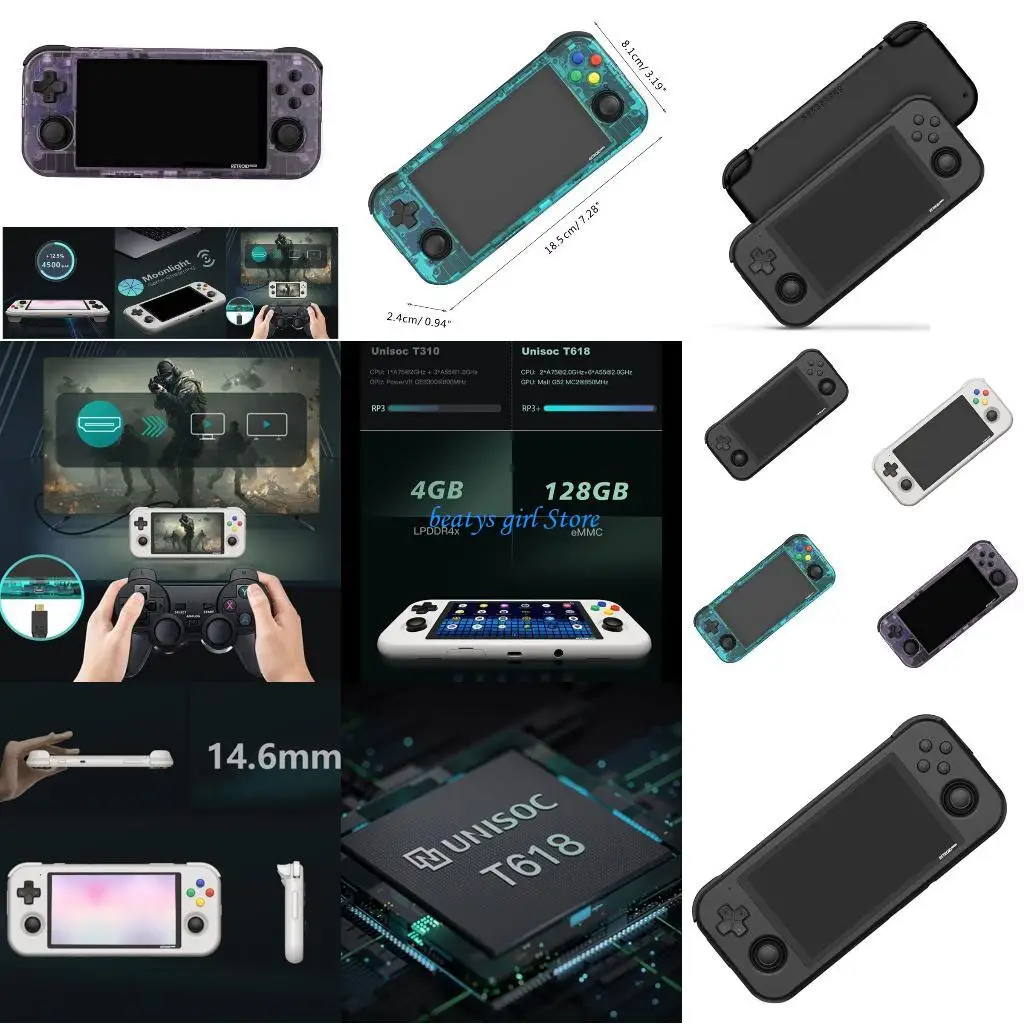 

C7AB 4.7-Inch Touchscreen Retroid Pocket 3+ 4G-128G Arcade Retro-Game Machine for Kid