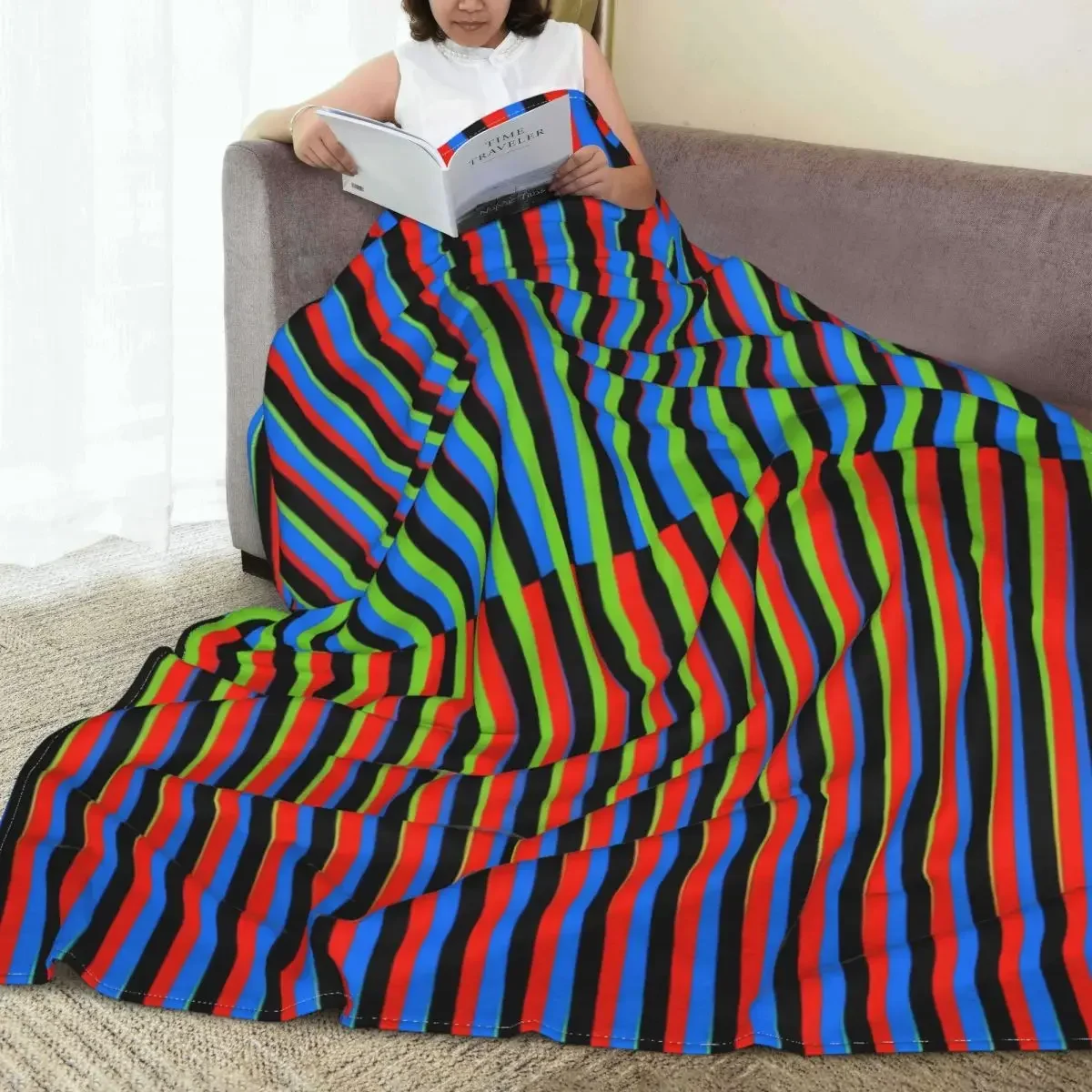 Maiqueta Venezuela Cruz Diez Throw Blanket Cartoon Comfortable Suitable For Sofa Multi Style