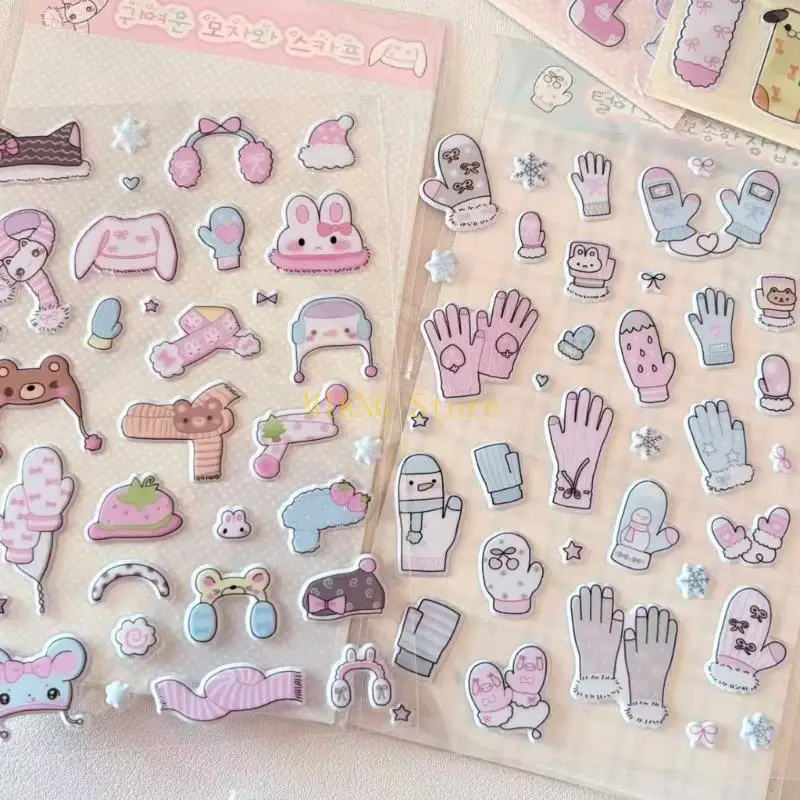Winter Themed Foam Sticker Children Reward Sticker for Notebook Journal Phone Phone Case Album Scrapbooking Decoration best sale