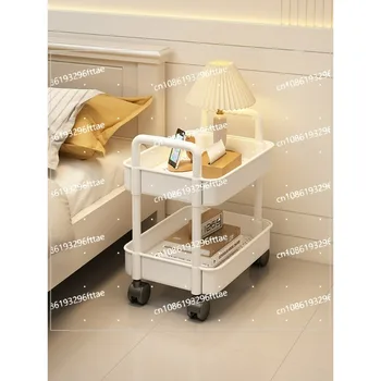 침대 옆 테이블 탈착식 침실 옆, 간단한 작은 선반, 간단한 침대 옆 보관 캐비닛 균열 