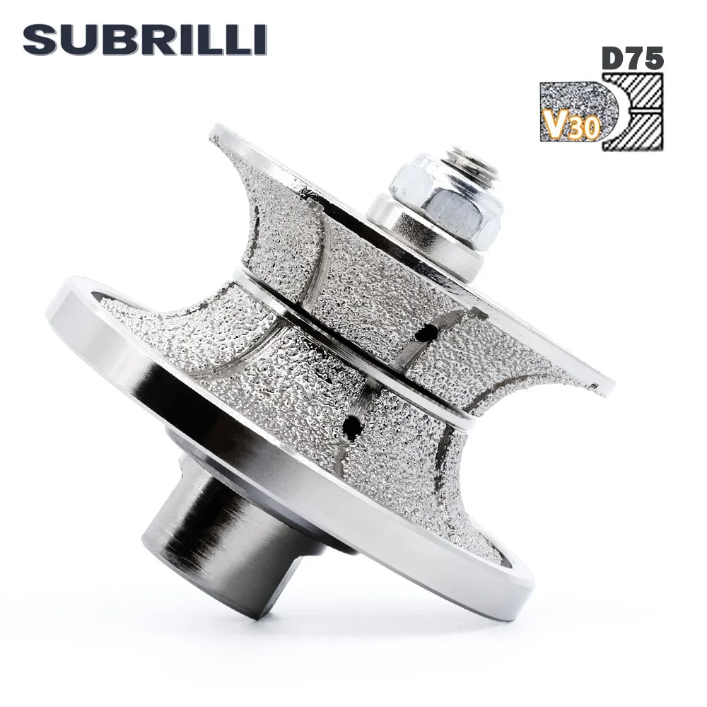 

SUBRILLI Hand Profile Wheel V30 Shape Router Bit Diamond Vaccum Brazed Grinding Wheel For Stone Granite Marble Edge