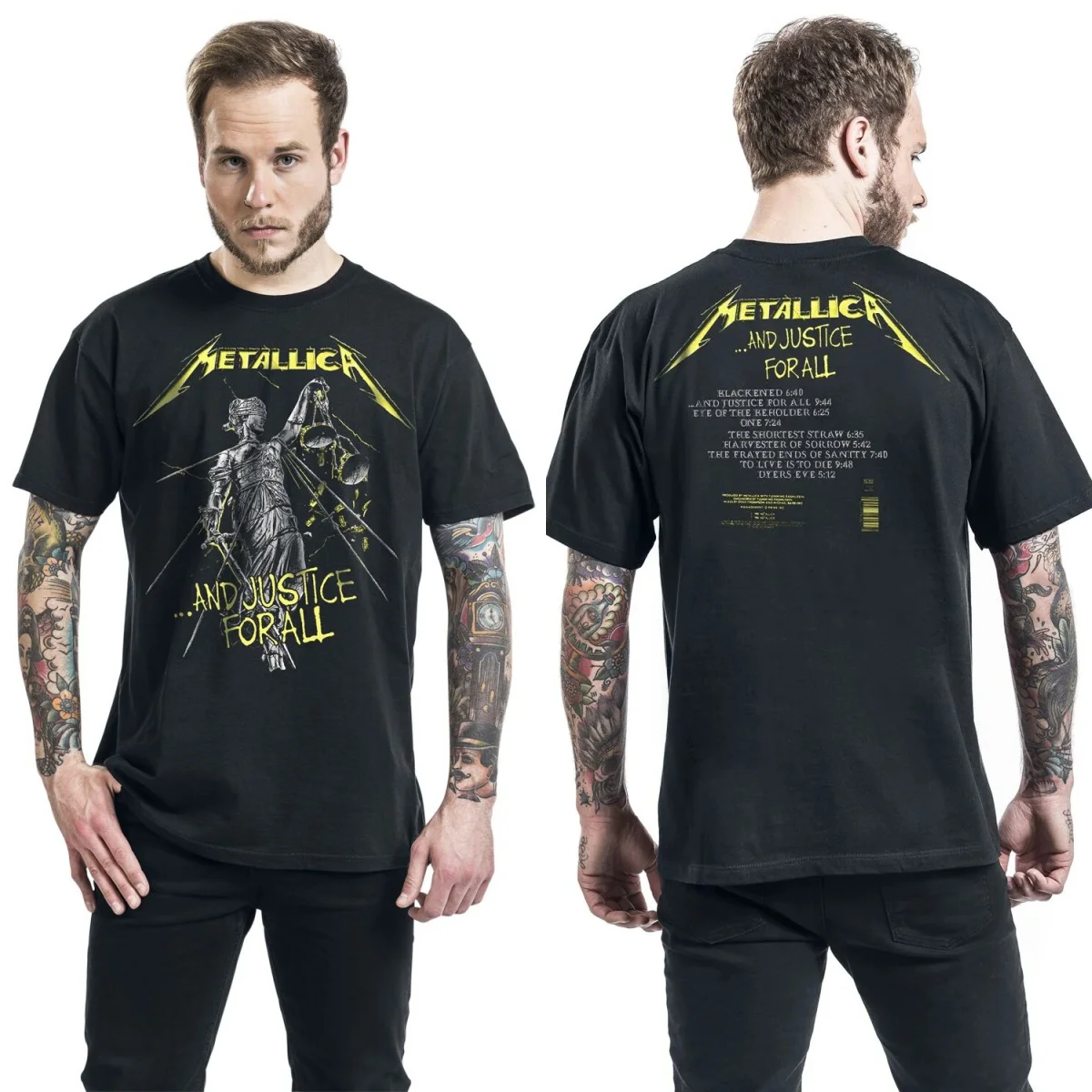 Heißer Sommer Metallica Grafik Baumwoll-T-Shirt Unisex Sommer Kurzarm Mode Marken-T-Shirt Luxus Lässige Vintage Tees – Detail 4