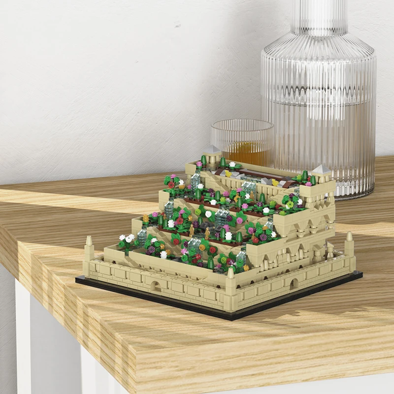 ‌ MOC Babylon Hängende Gärten Architektur Bausteine 1863PCS Ancient Wonder Modell Ziegel Spielzeug Urlaub Geschenk für Erwachsene Teenager