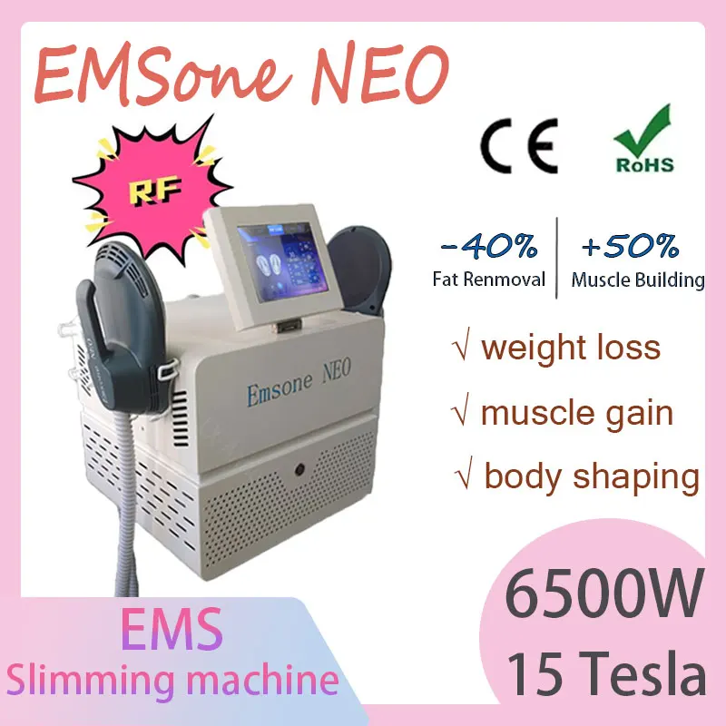 Hot selling EMS slimming machine 6500W 15 Tesla RF technology burns fat to stimulate muscles EMSone NEO shaping beauty device