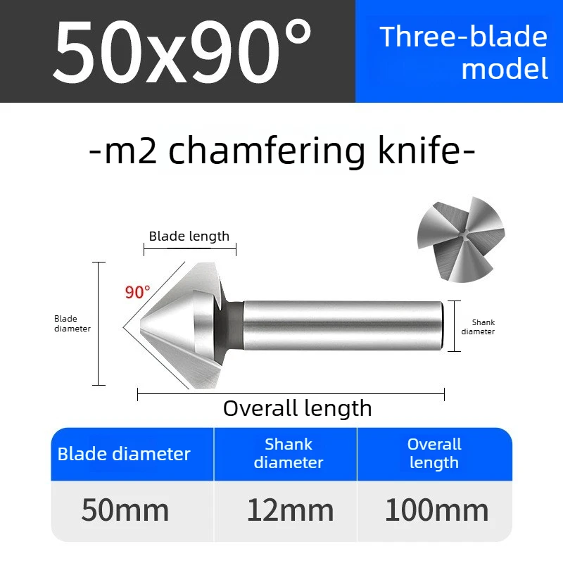 foret-a-chanfreiner-en-materiau-composite-50-mm-90°-°-fraise-a-trois-cannelures-m2-hss-de-grande-taille