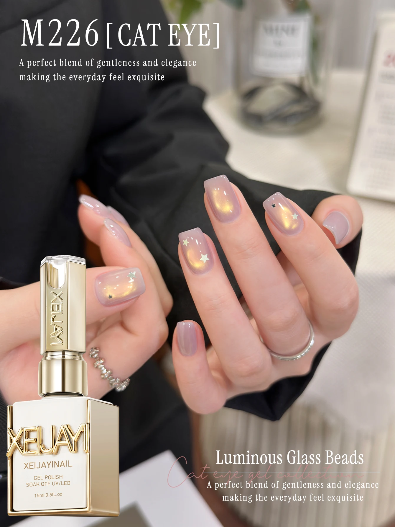 1 stks Paarse Gouden Reflecter - Nail Art Violet recensie en prijs