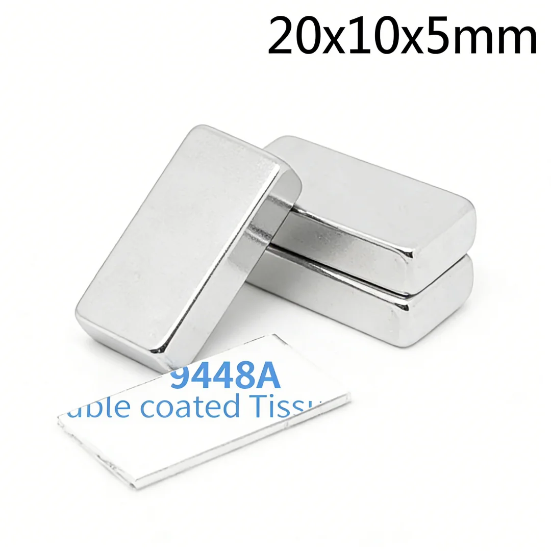 20x10x5 Block Powerful Strong Magnets With Self Double Sided Adhesive Tape 20x10x5mm For Home Refrigerators, Offices DIY 20*10*5