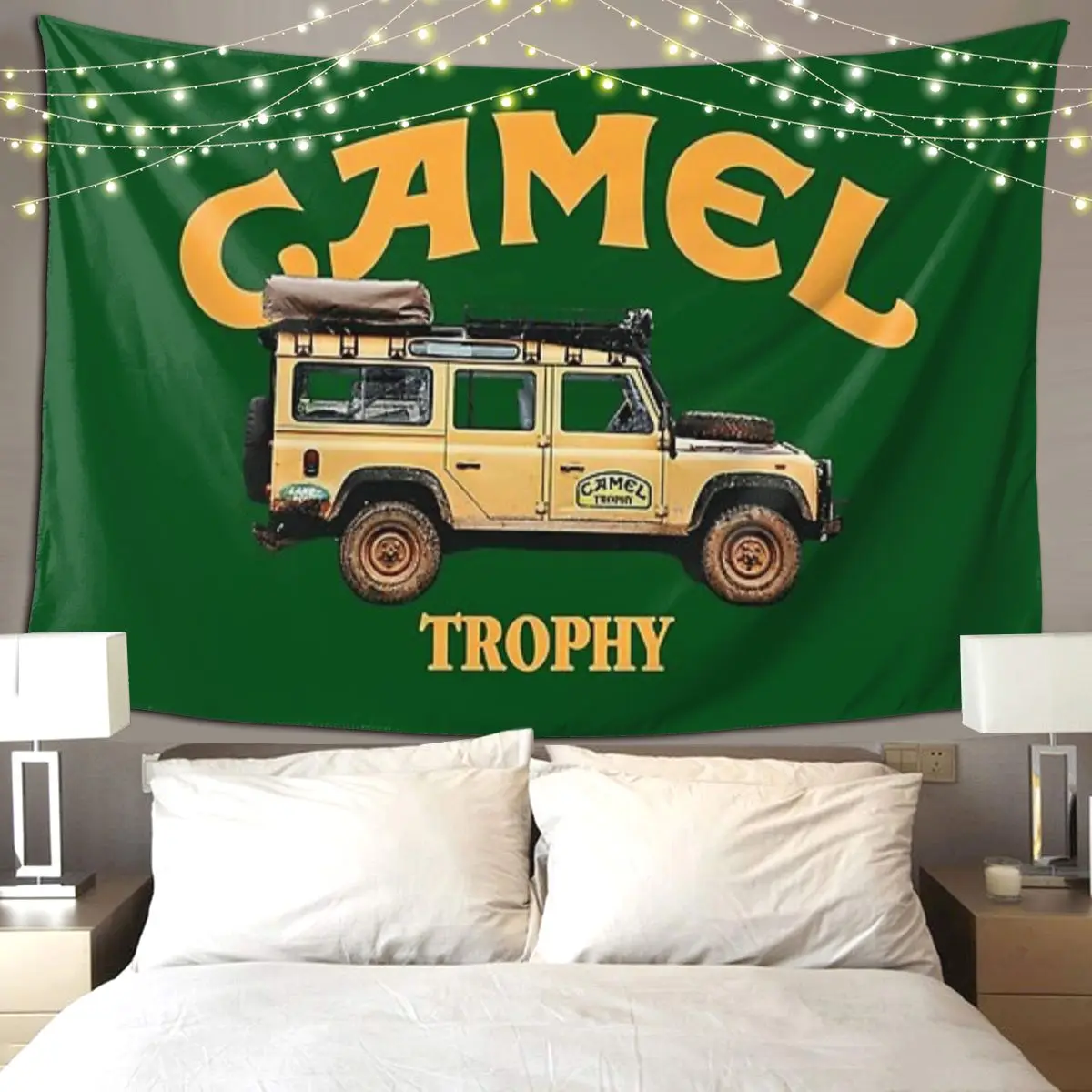 

Camel Trophy Defender 110, гобелен, художественный настенный гобелен, эстетическое украшение для дома, гобелены для гостиной, спальни, общежития