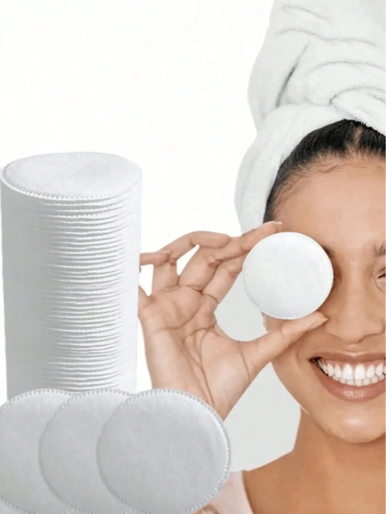 

200/150/100/50pcs Reusable Round Makeup Remover Pads, Soft, Low-Irritation, Suitable For Face, Eyes, Skin Care And Makeup Removal