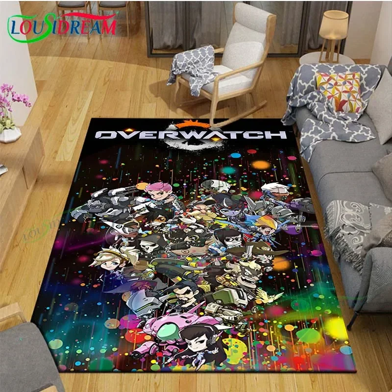 Classic Game Role O-Overwatch Printed  Carpets Living Room Anti-Skid Area Rug Kids Bedroom Mats Yoga Mat Large Carpet Decor