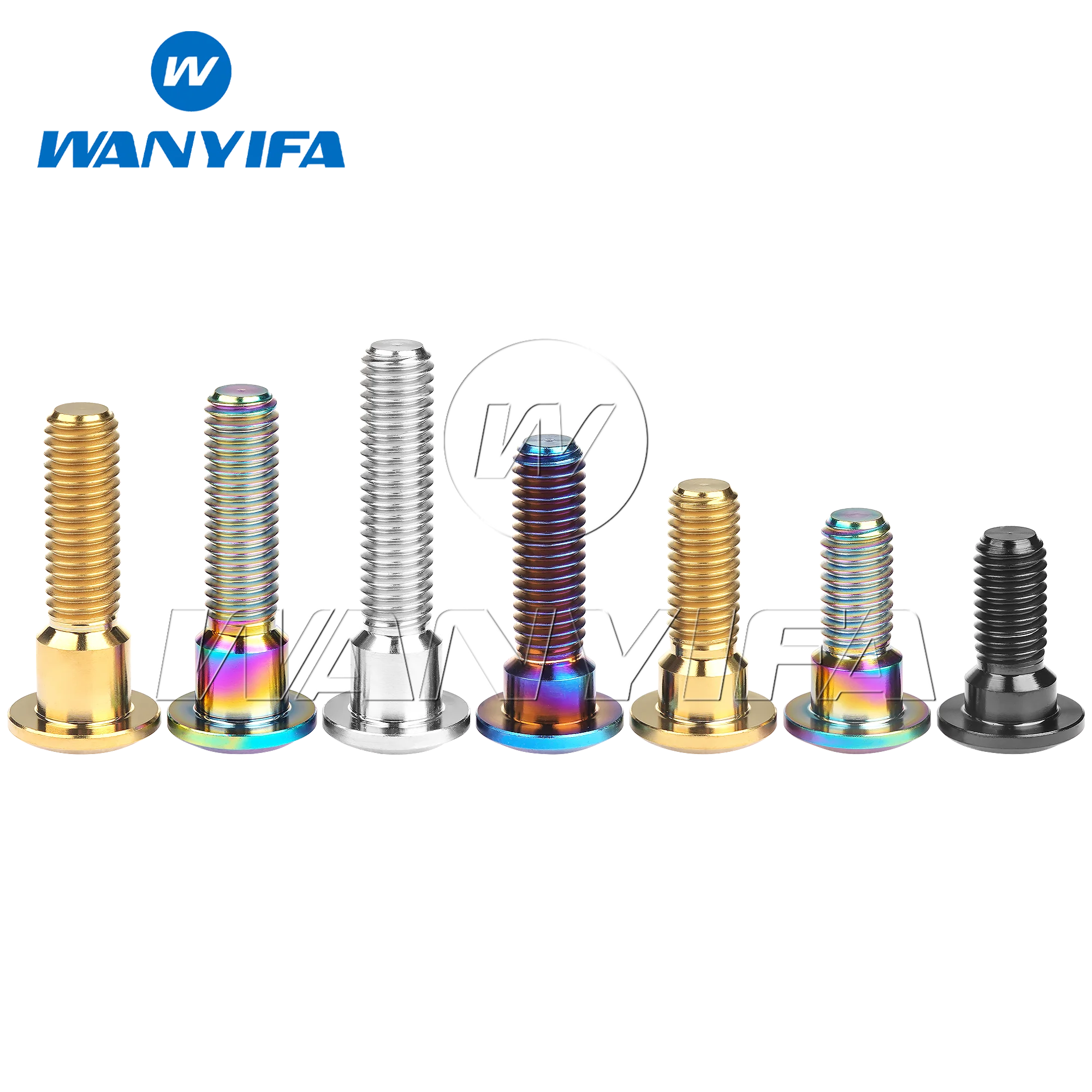 Wanyifa Titanium Bolt M8x20 22 25 30 33 35 40mm Allen Key Fit for GSXR Disc Brake Rotor Screws 6pcs