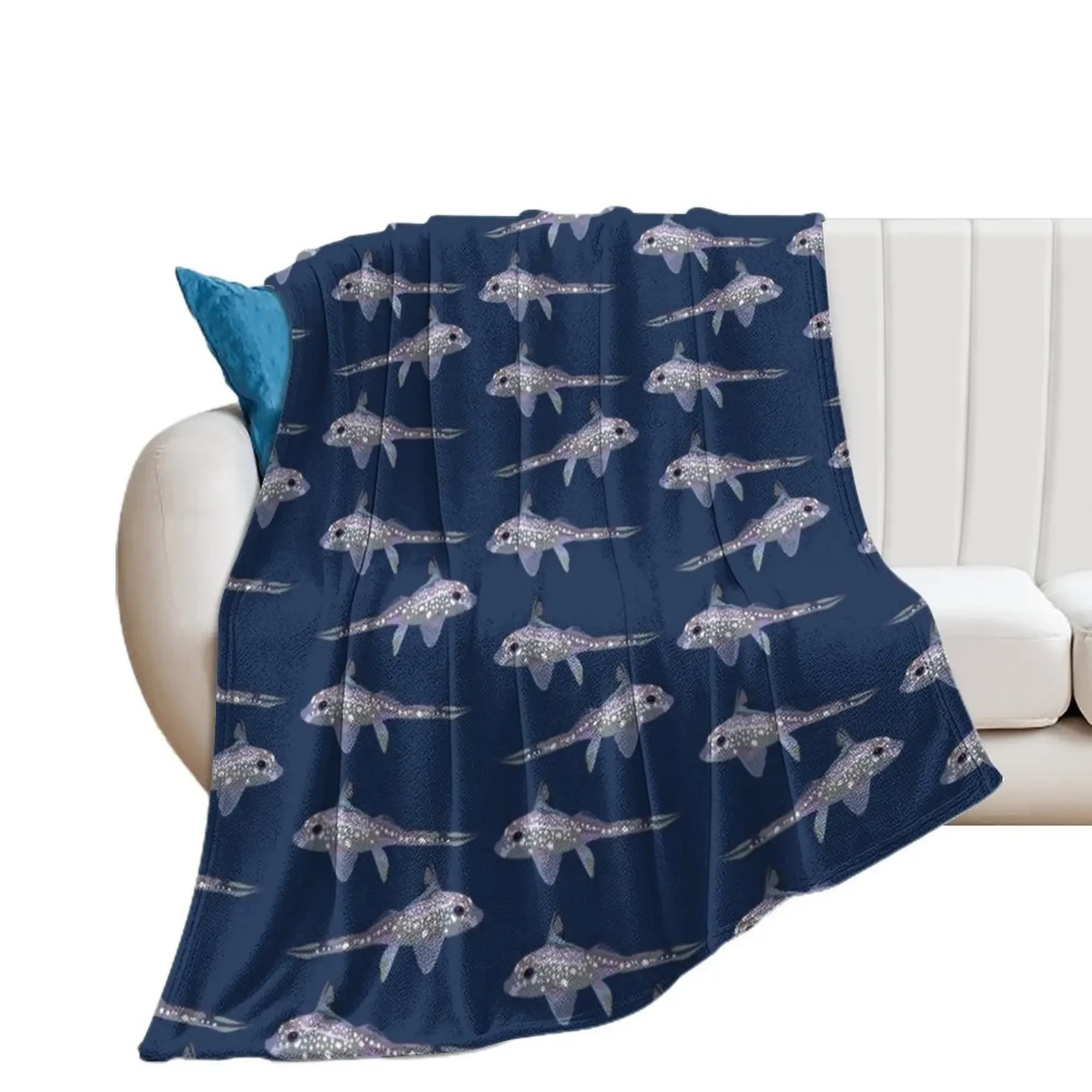 R is for Rat Fish Throw Blanket Decorative Sofas Extra Large Throw Blankets