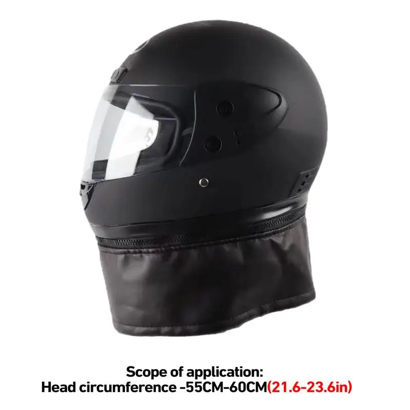 Capacete térmico de motocicleta para adultos, viseira unissex, capa de cabeça de motocicleta adulta, lenço destacável