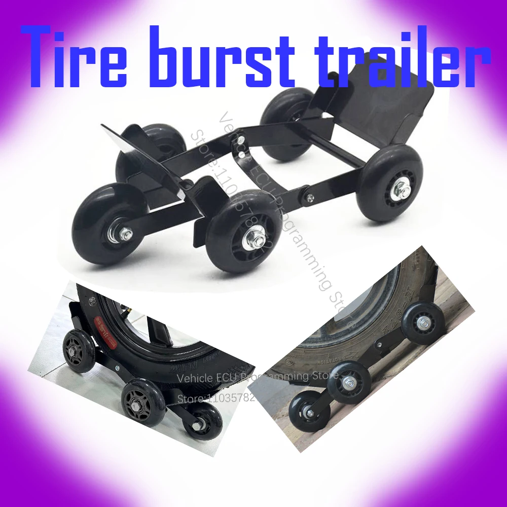 wholesaler motorcycle assisted moving device flat tire booster electric bike tire blowout emergency trolley electric trailer