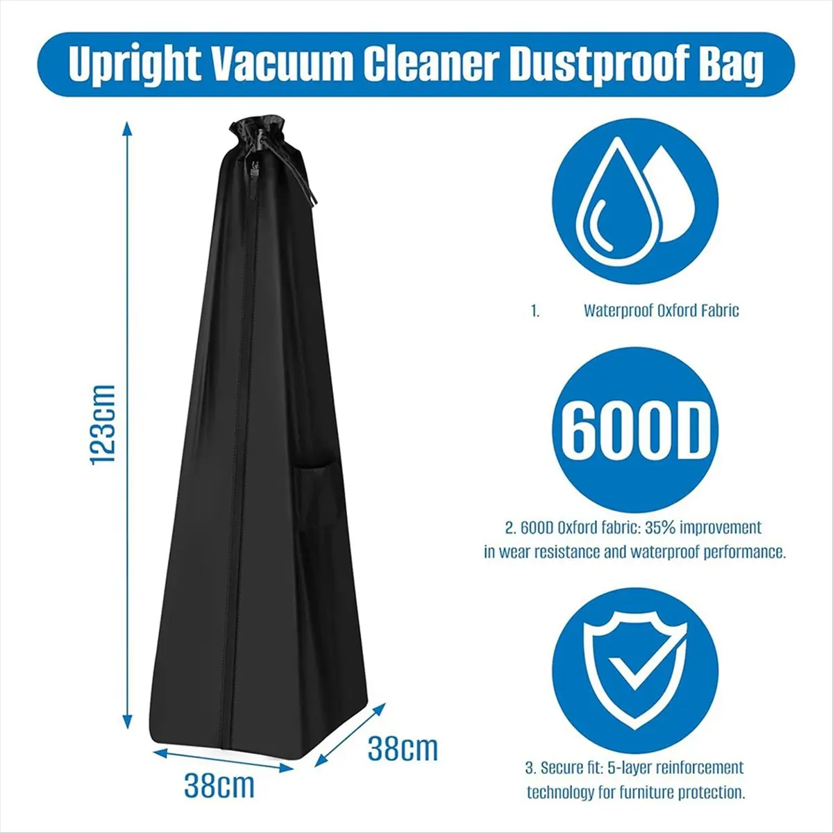 2026 Trend Upright Vacuum Cleaner Storage Bag Household Sweeper Cleaner Protective Dust Bag Stand Vacuum Cleaner Pouch